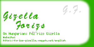 gizella forizs business card